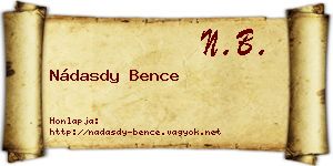 Nádasdy Bence névjegykártya