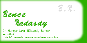 bence nadasdy business card